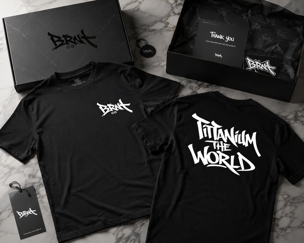"Titanium the World Tee" -100% Cotton