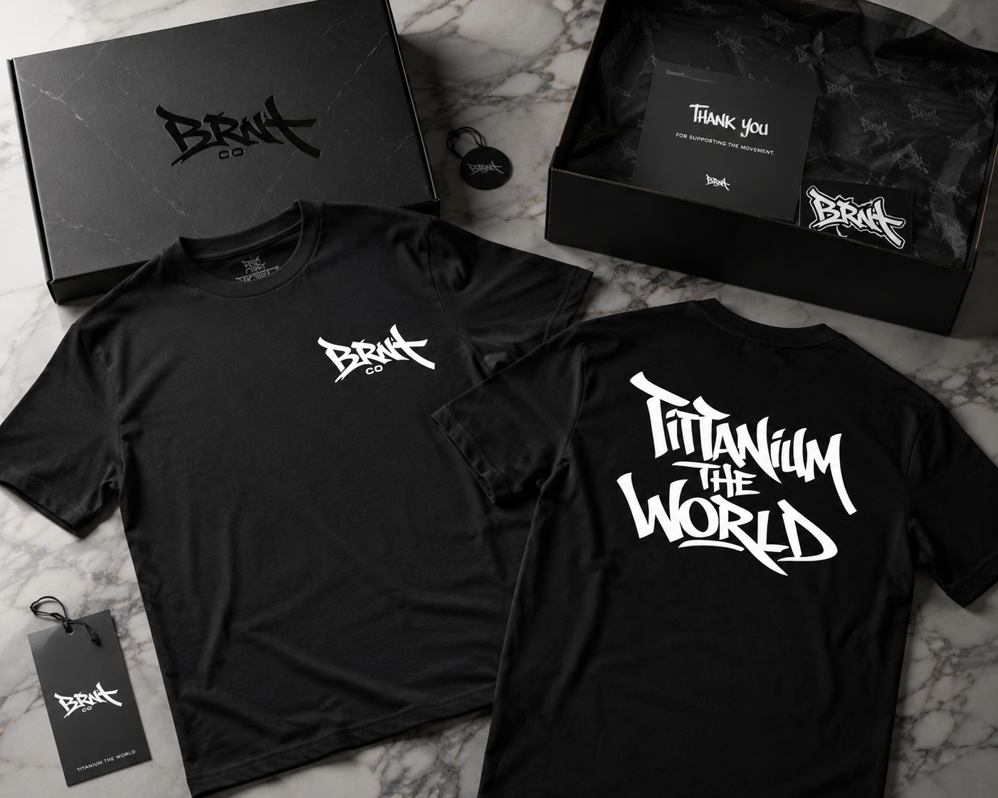 "Titanium the World Tee" -100% Cotton