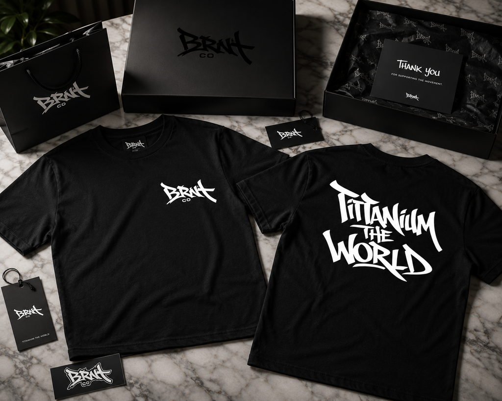 "Titanium the World Tee" -100% Cotton