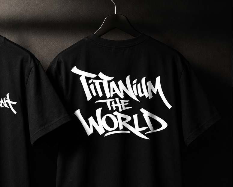 "Titanium the World Tee" -100% Cotton